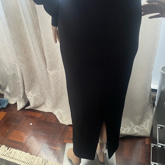 NWNT  knit Elegant Black Long Sleeve Dress - Picture 5 of 8